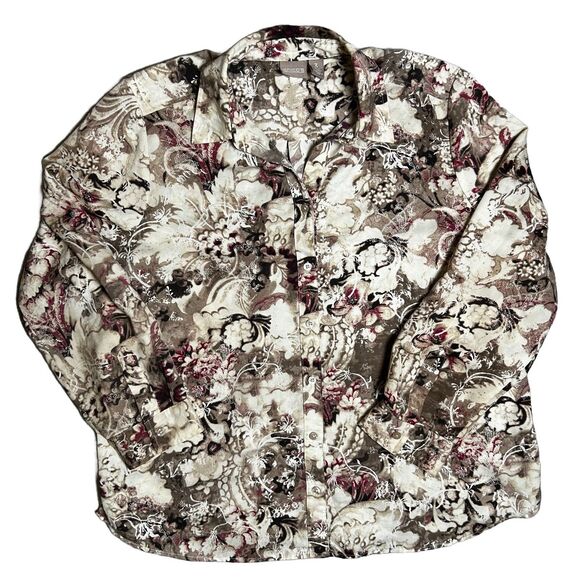 Chico's Womens Size 3 Button-Up Long Sleeve Blouse - Picture 1 of 4